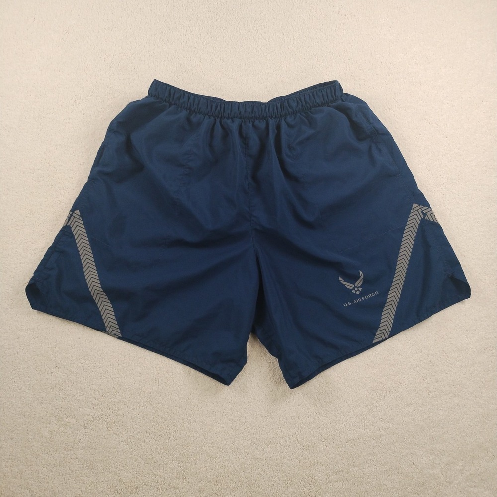 US Air Force IPTU Shorts Men's M Blue Lined PT Training Reflective Military Gear
